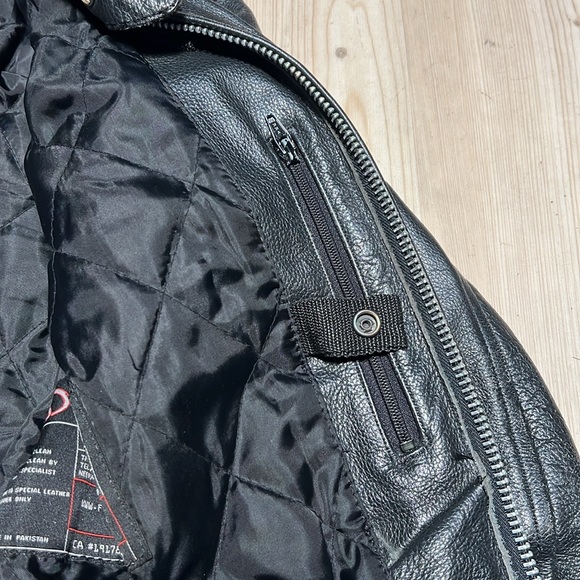 Fieldsheer Black Leather Motto Jacket - Picture 8 of 15